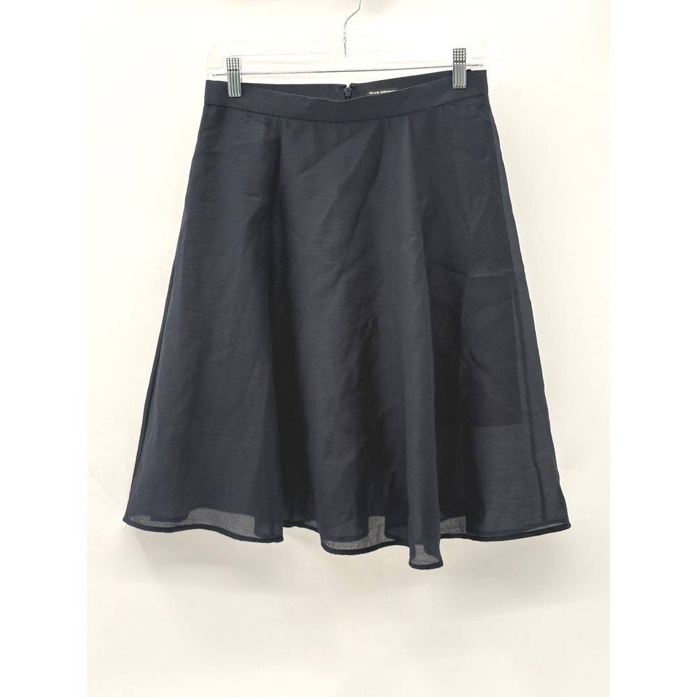 Club Monaco Skirt A Line Semi Sheer Navy‎ Blue Women Size 6